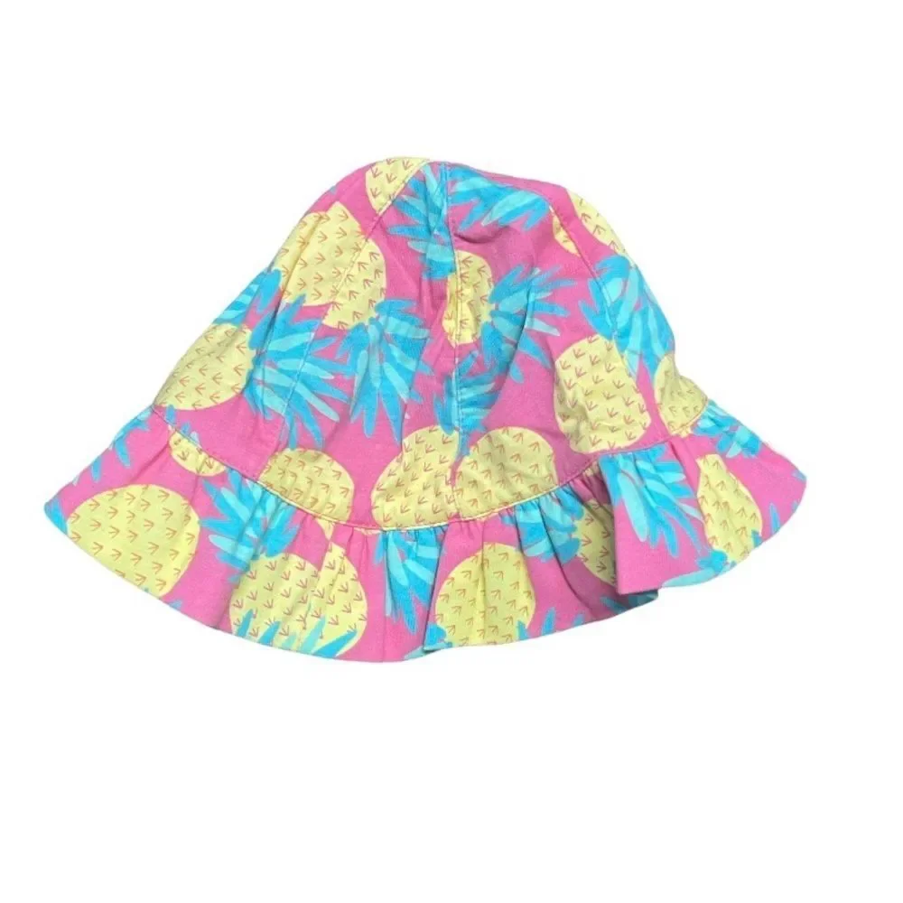 The children’s Place pineapple pink bucket hat size 6-24 months NWT